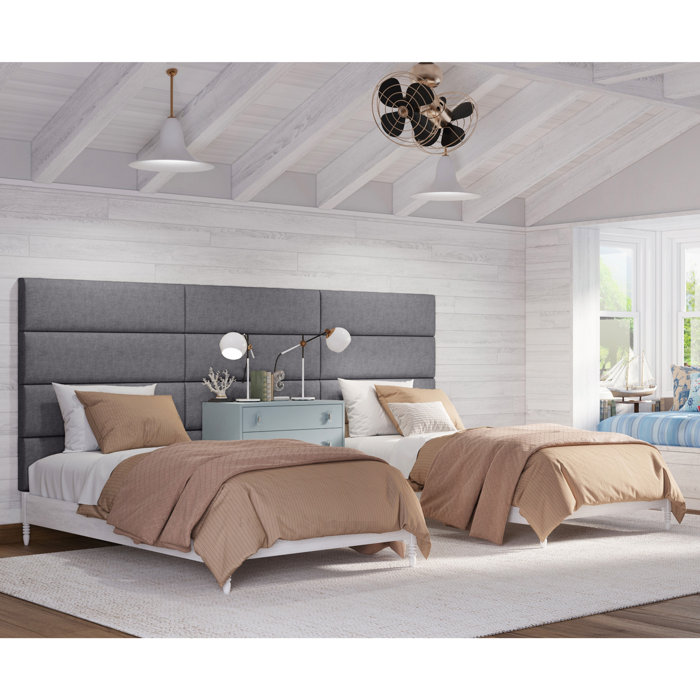 Latitude Run® Panelist Modern Padded Headboard Set of Wall Mounted